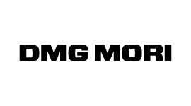 Logotipo de DMG MORI en negrita y fuente sans-serif. El texto es negro sobre fondo blanco.