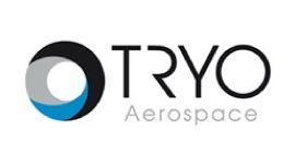 Logotipo para Tryo Aerospace con diseño circular y el nombre de la empresa.