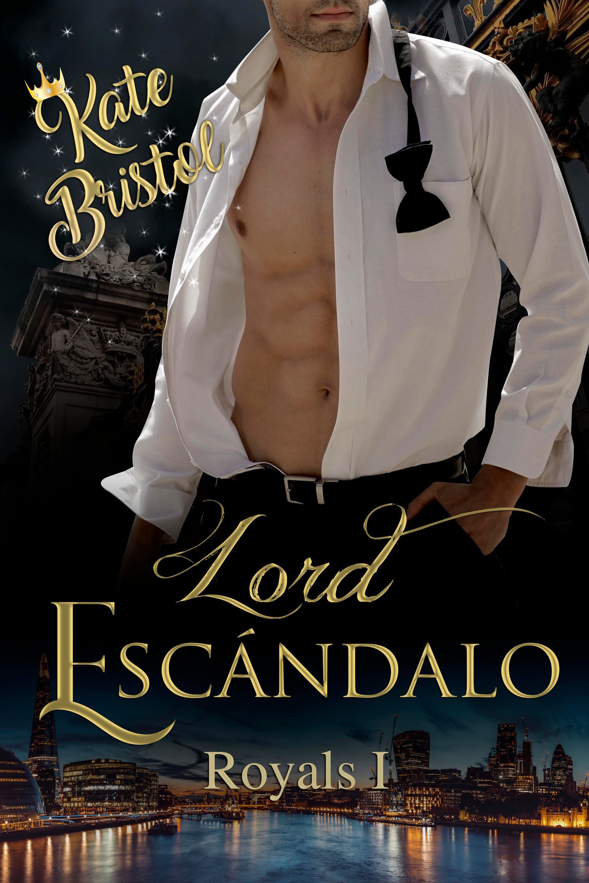 Portada del libro: Hombre sin camisa con camisa formal y pajarita. Título: