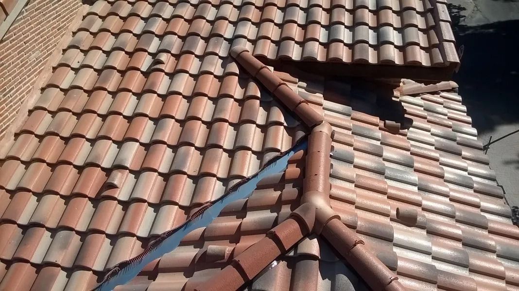 Un techo con muchas tejas