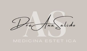 Logotipo: &ldquo;Dra Ana Salido&rdquo; en cursiva sobre las letras &ldquo;AS&rdquo;, con &ldquo;MEDICINA ESTETICA&rdquo; debajo, todo sobre fondo beige.