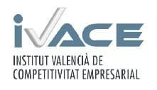 IVACE logo with blue and gray text and a stylized checkmark, reading “Institut Valencià de Competitivitat Empresarial”