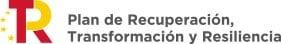Logo with a multicolor “R” and the text “Plan de Recuperación, Transformación y Resiliencia”