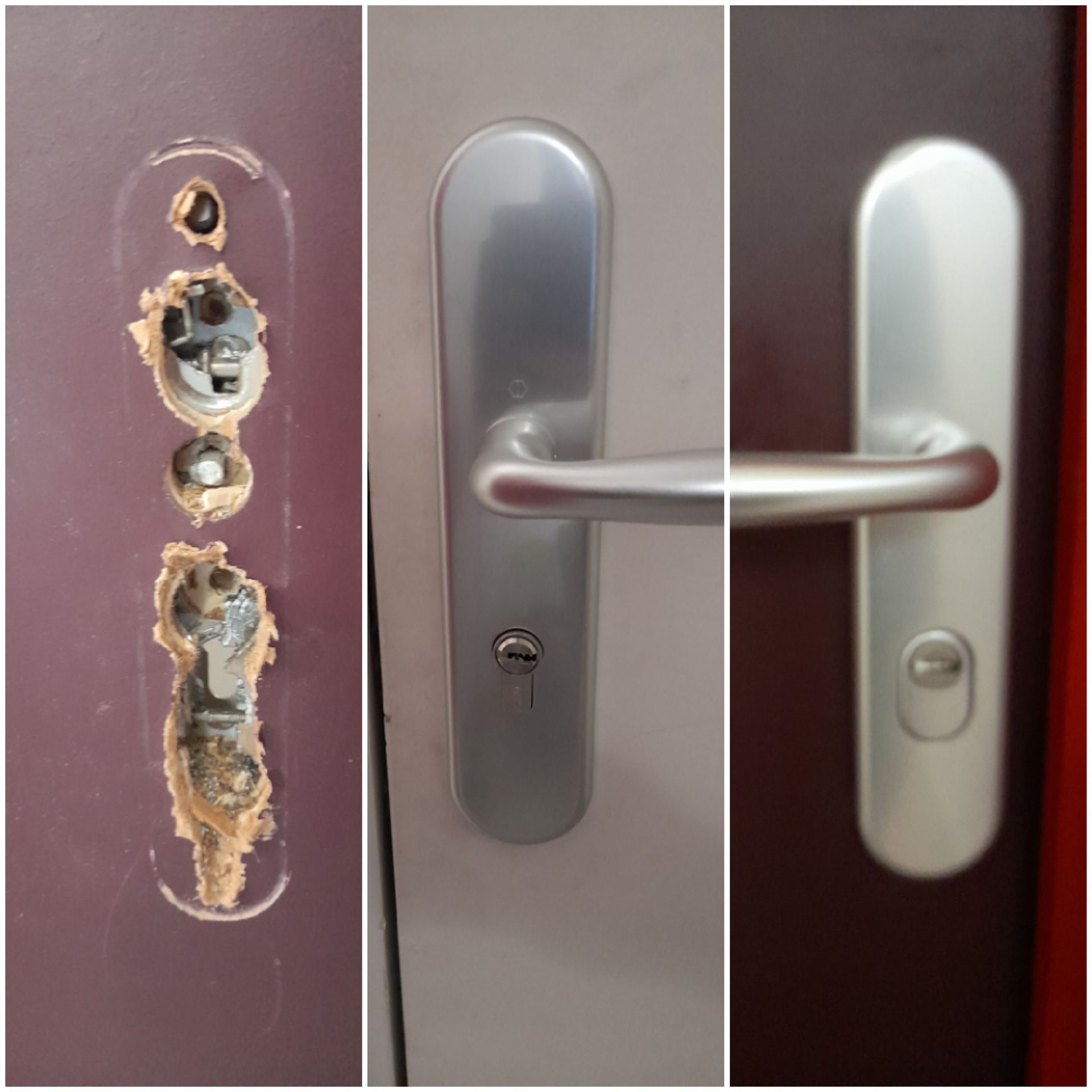 Une nouvelle serrure est posée