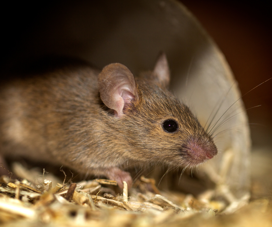 Un rat est assis sur une table en bois et regarde la caméra.