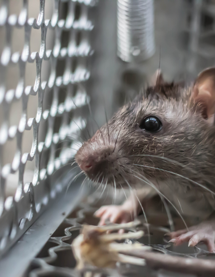 Un rat se tient debout sur ses pattes arrières sur un morceau de papier.