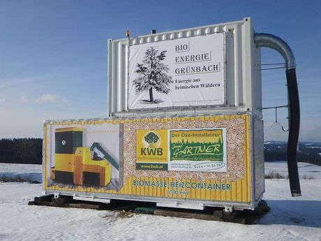 Ein großes Schild mit der Aufschrift kwb