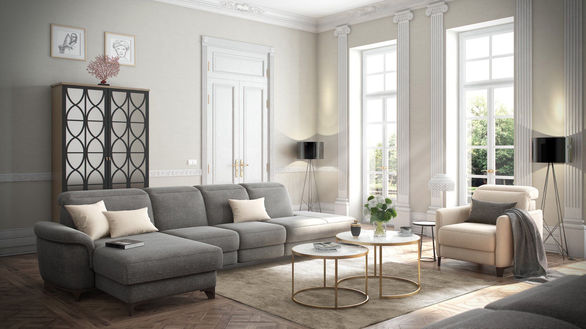 Canapé méridienne Bellona