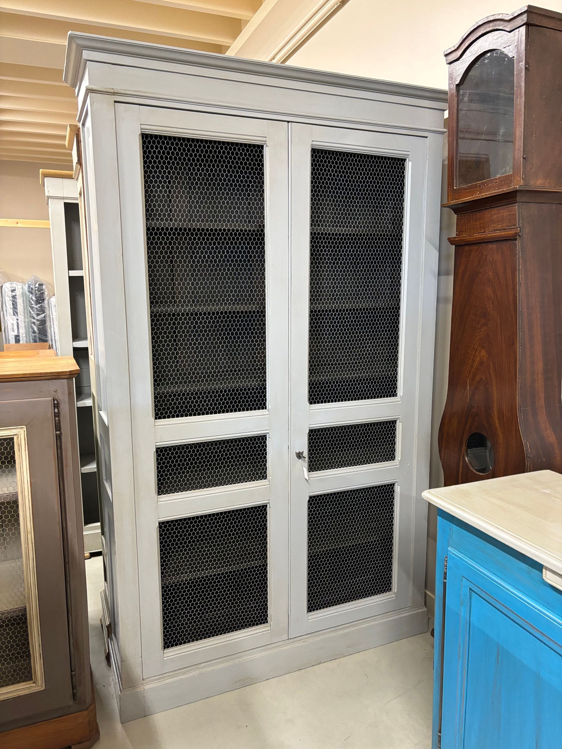 Armoire rangement grillagé