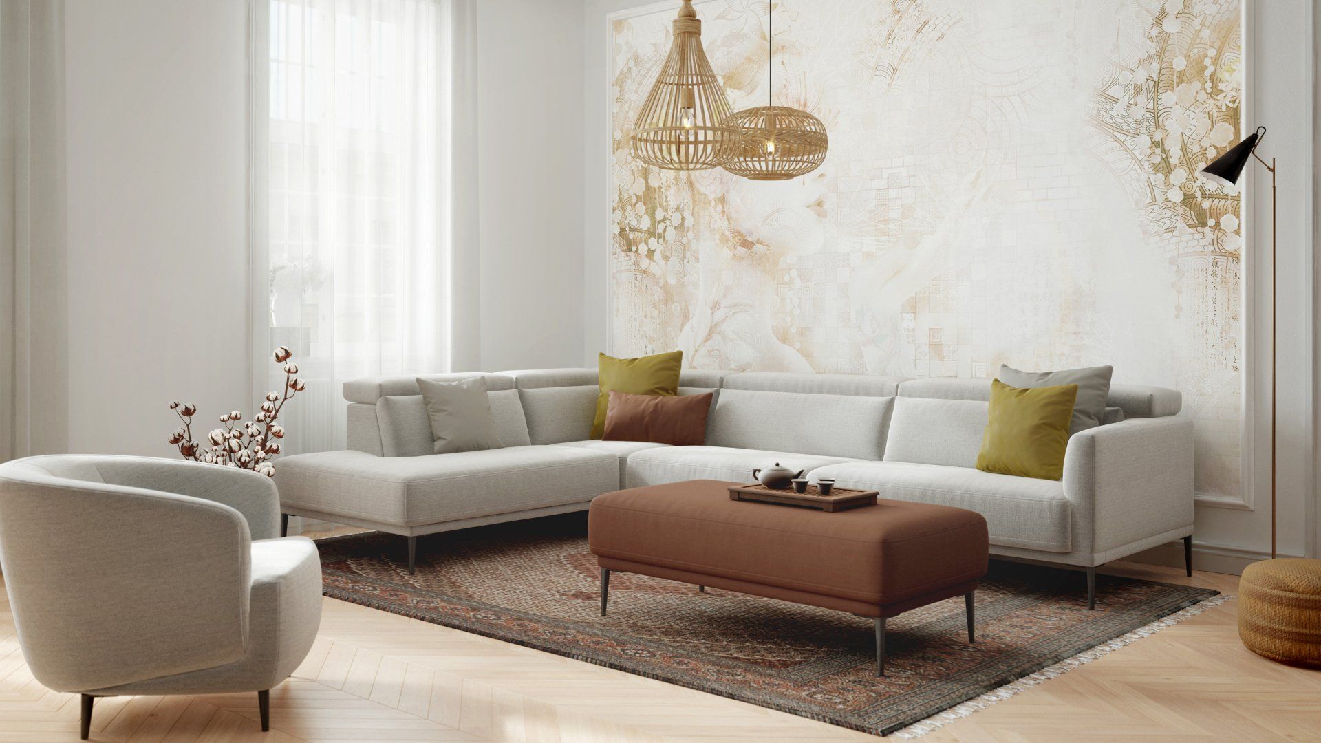 Canapé Kingston tissu