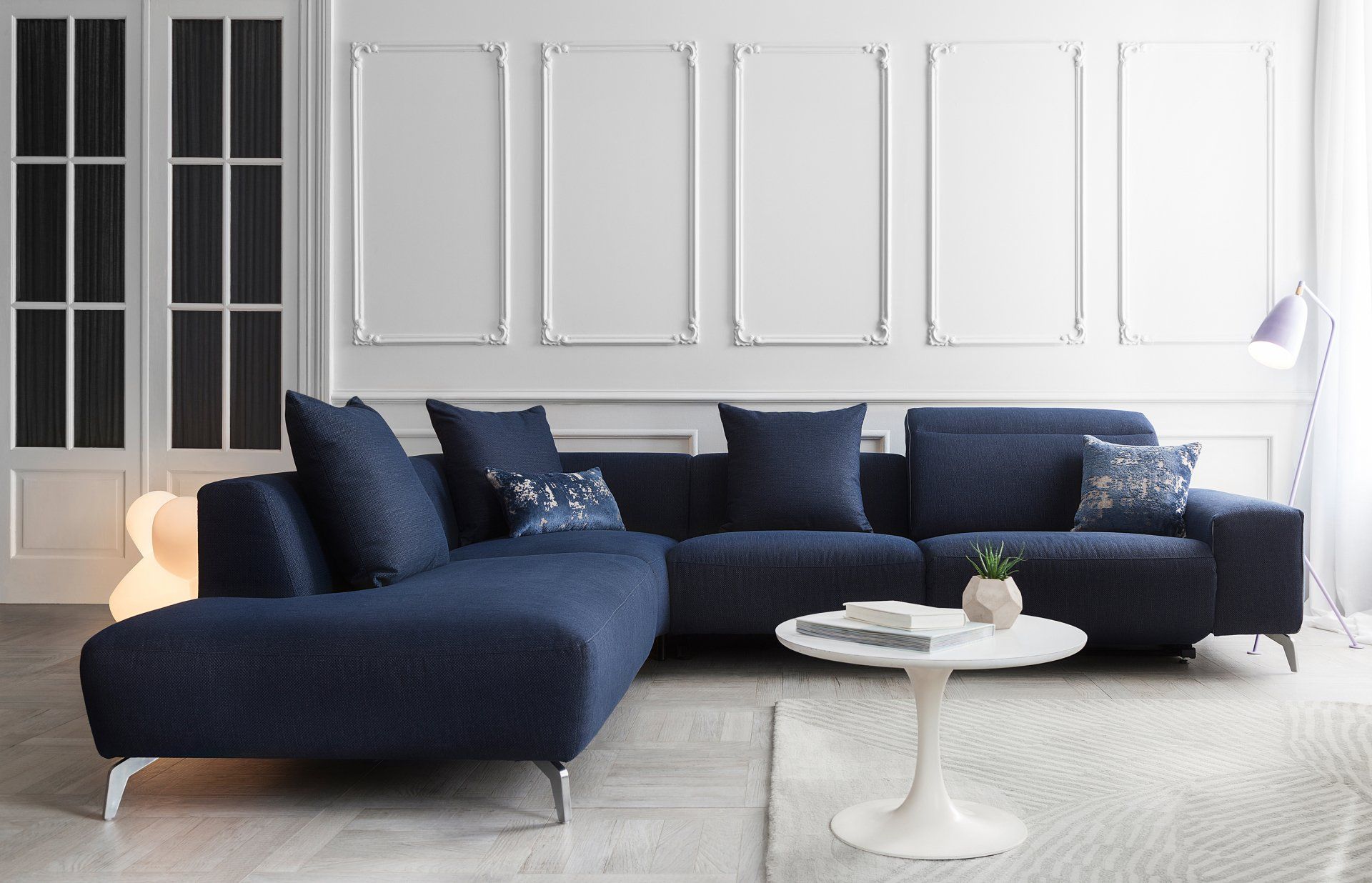 Canapé angle Romano tissu