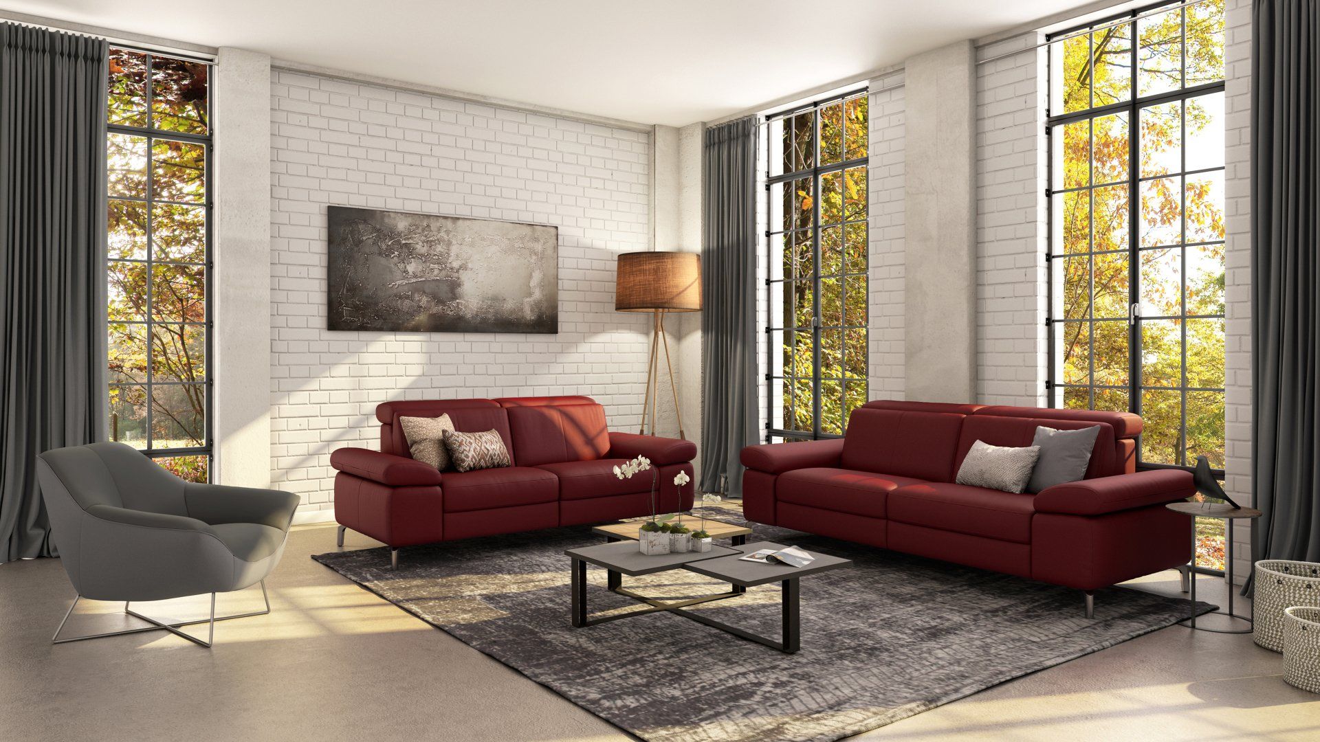 Canapé Tasman cuir fixe ou relax