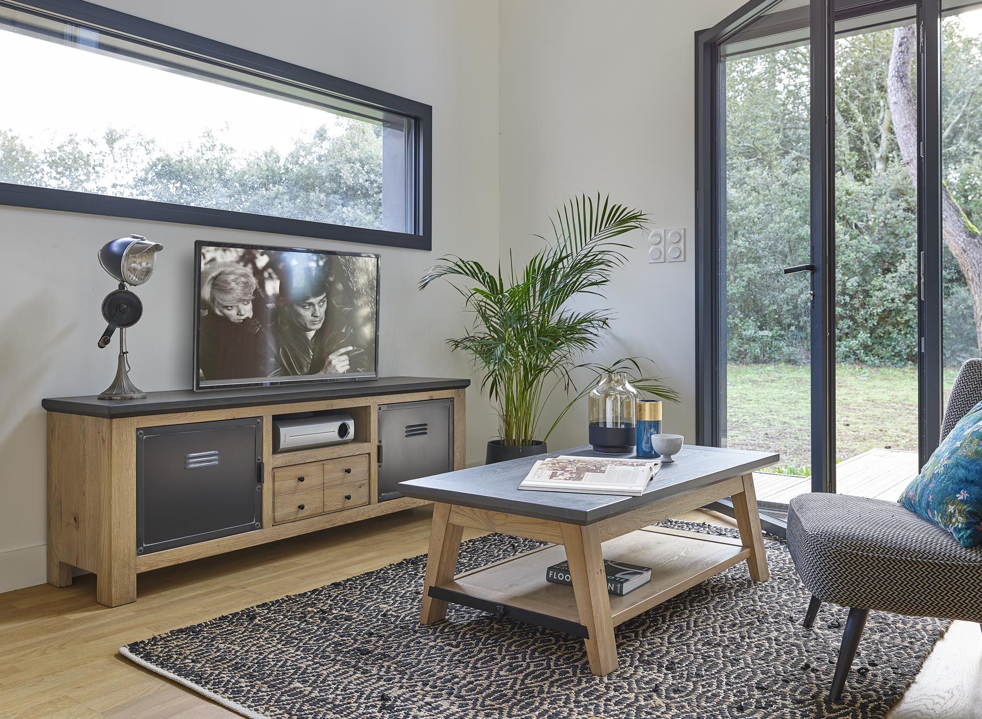 Table basse meuble TV Bois Madison