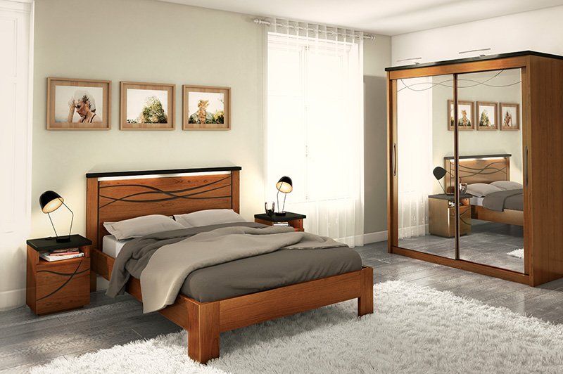 Chambre à coucher Serena Merisier Minet