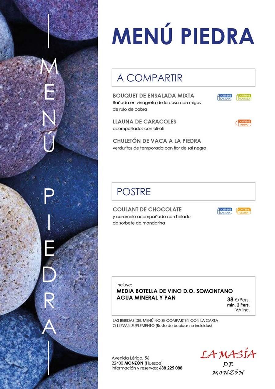 Un menú para segoviano con la imagen de un arco de piedra