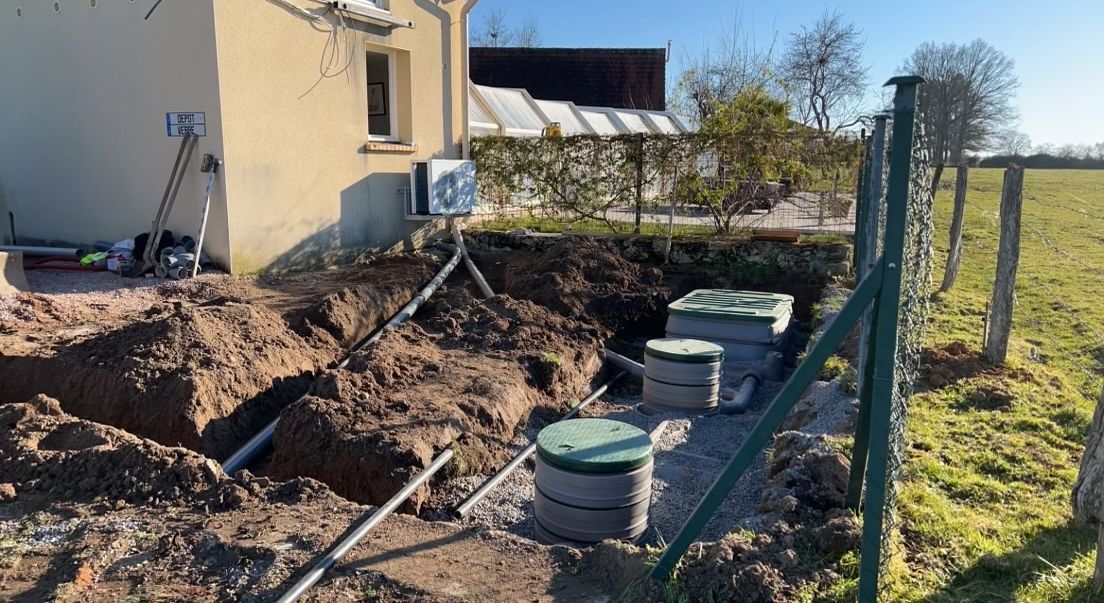 Travaux d'assainissement - Étape 1