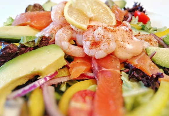 A guide to cruise food -  prawn and seafood salad