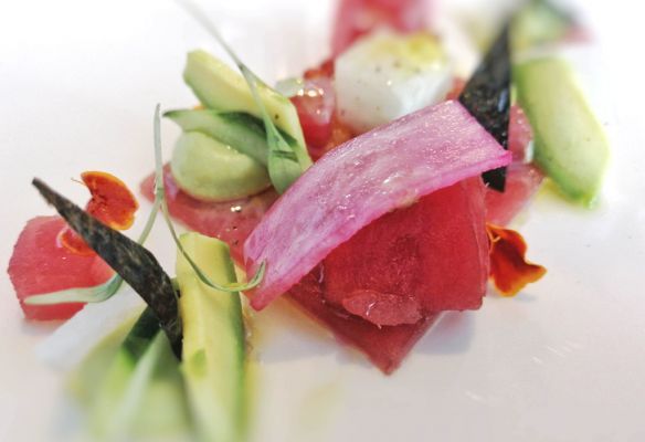 A guide to cruise food - watermelon salad