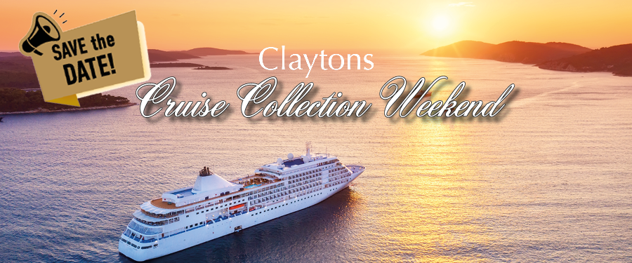 Claytons cruise weekend - image of cruise ship heading off into the sunset