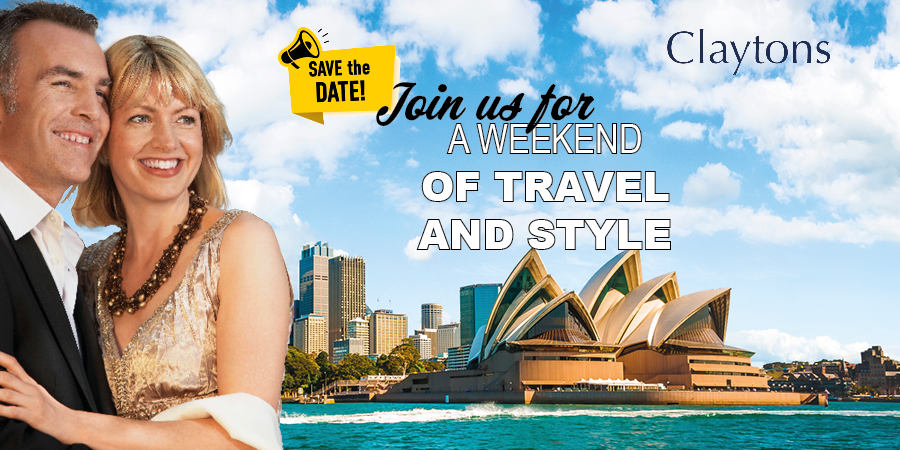 Claytons travel and style weekend - image collage of a couple and Sydney Opera House