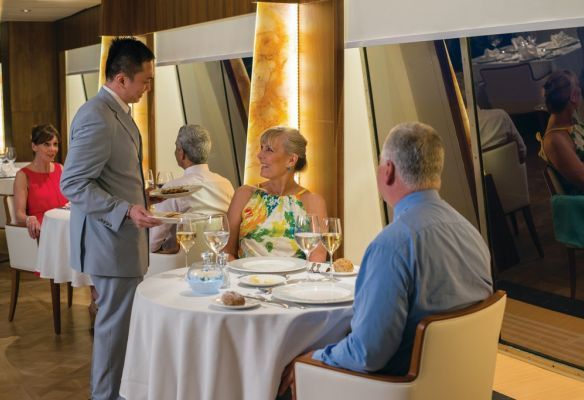 Dining onboard Balmoral