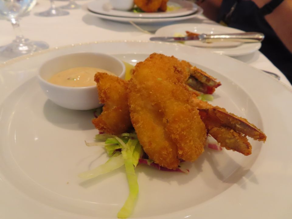 A close up of a plate of food on a table.