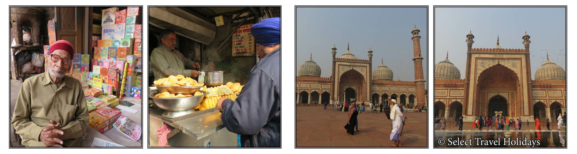 A man in a turban is standing in front of a building