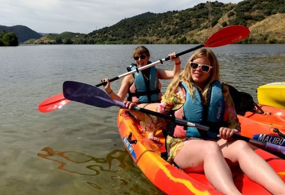 Amy kayaking on an Emerald River Cruise