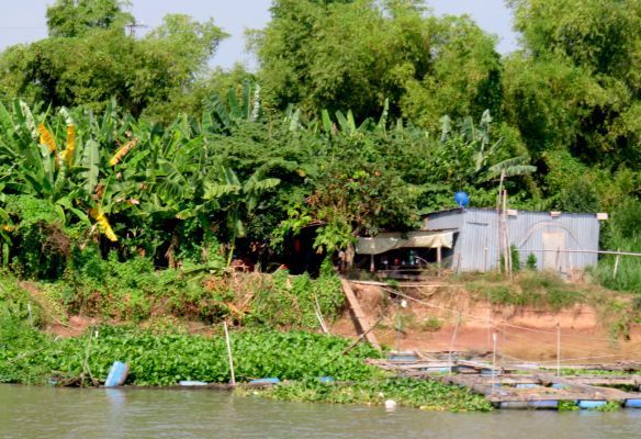 Rural life along the river banks of the Mekong