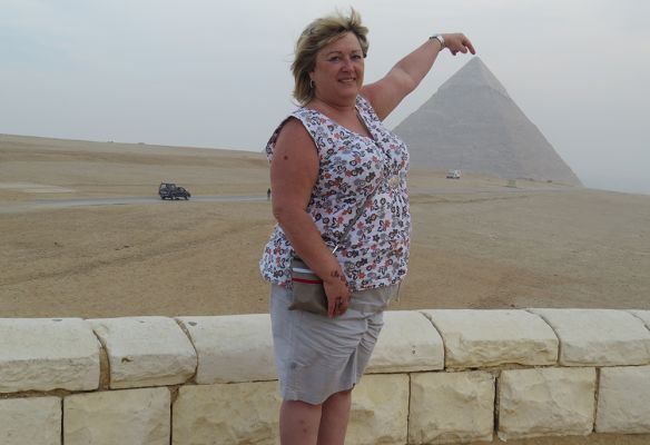 Rachel at the Pyramids