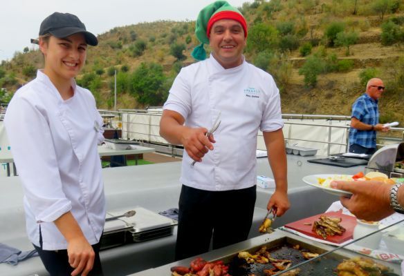Portuguese Barbecue on board Emerald Radiance on the Douro