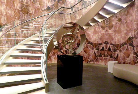 Stairs to the spa on Seven Seas Explorer