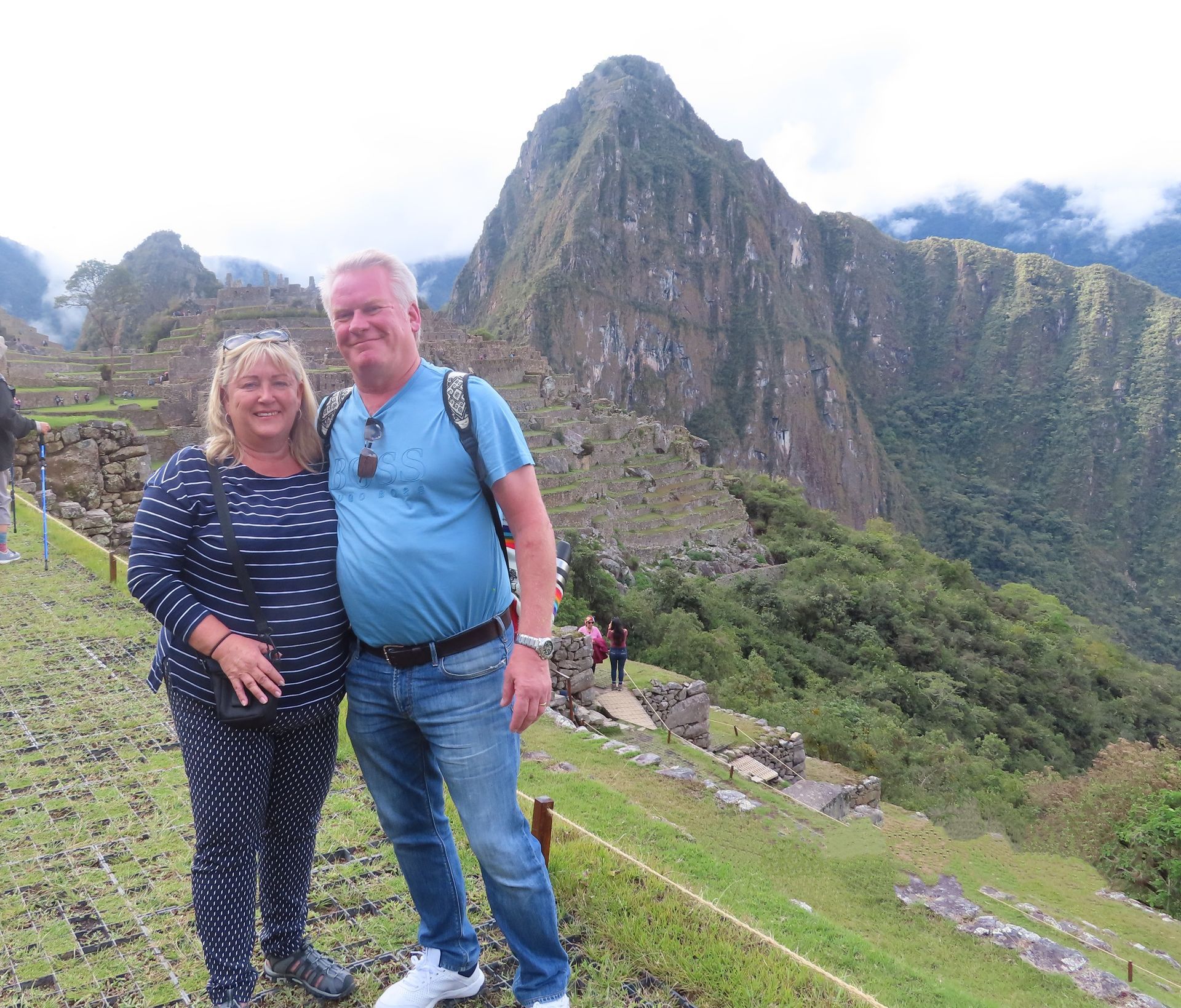 Rachel and Bill at Machu Pichu, Peru pre-cruise land tour