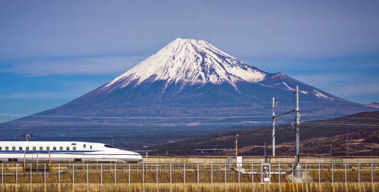 iconic rail journeys bullet train mount fuji