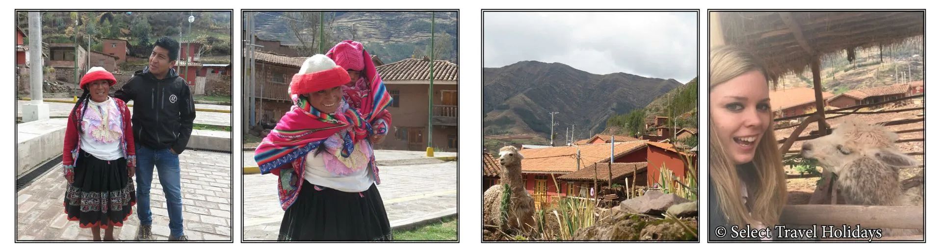 A man and a woman are standing next to each other in Ccaccaccollo Village