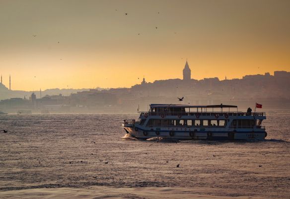 Take a cruise excursion on a boat on the Bosporus in Istanbul