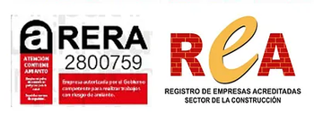 Un logotipo de rera y RCA sobre un fondo blanco