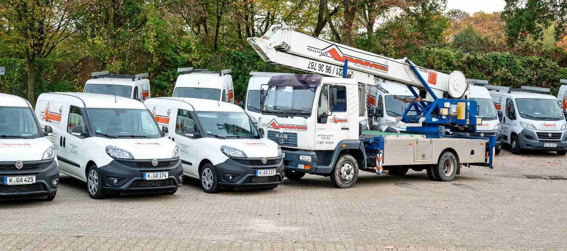 Bild Arbeit an Ziegeldach