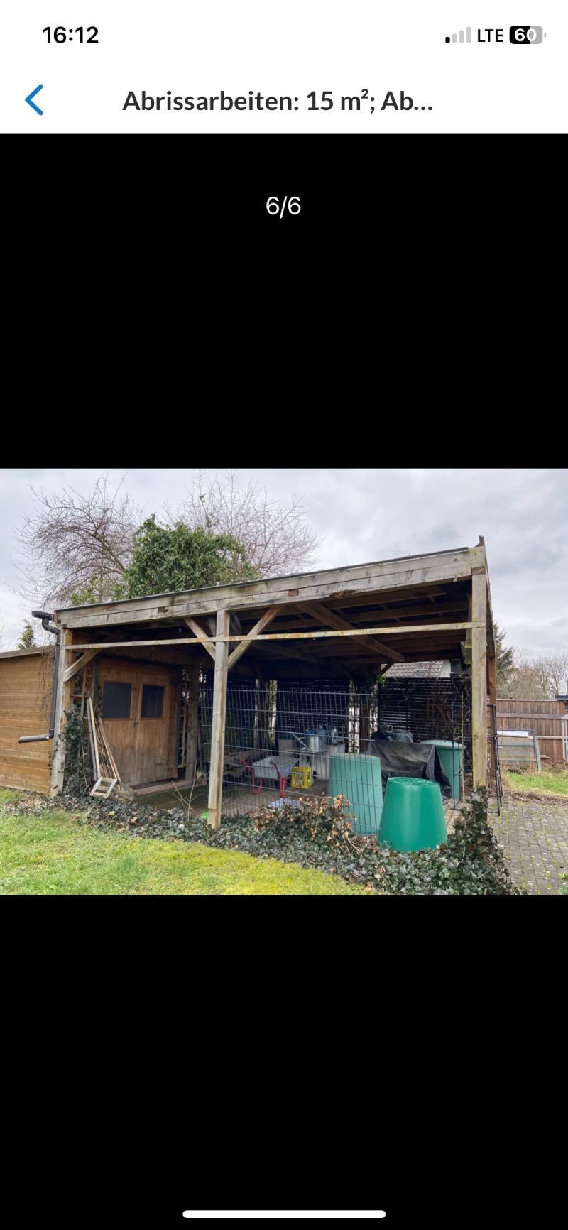 Schuppen, der von René Robenz abgerissen wird