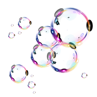 Bulles de savon multicolores.