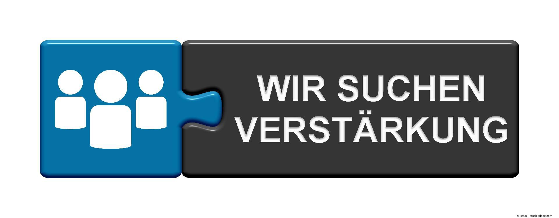 Puzzleteil mit Icon und Schriftzug