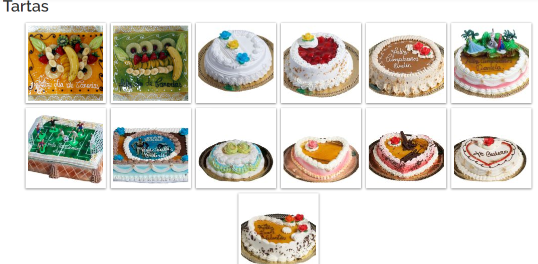 Collage de pasteles y tartaletas decoradas con colores y coberturas variadas.