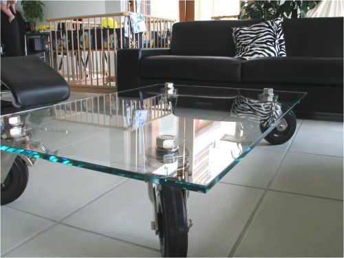 Glastisch - Harry Jerger Glas + Holz f.p.s.