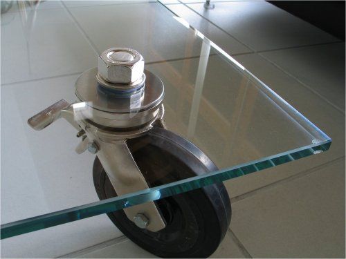 Glastisch - Harry Jerger Glas + Holz f.p.s.