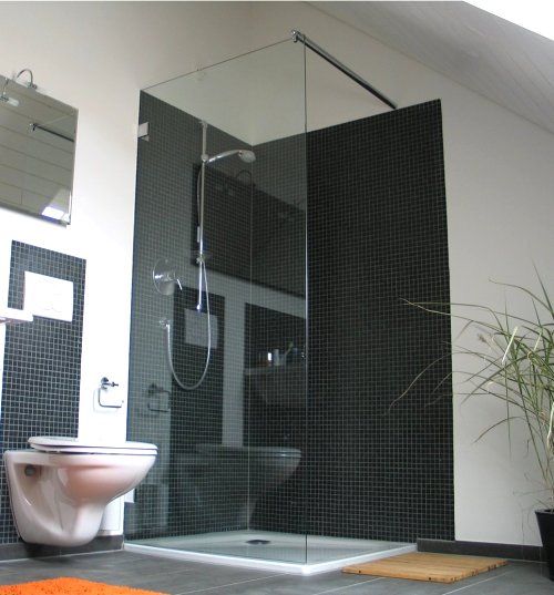 Duschtrennwand - Harry Jerger Glas + Holz f.p.s.