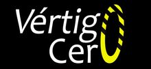 El logotipo de Vertigo Cer es blanco y amarillo sobre un fondo negro.
