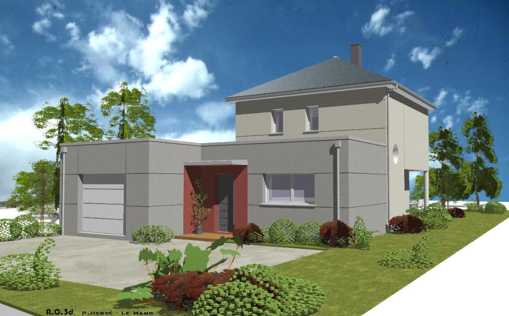 Maison moderne avec jardin