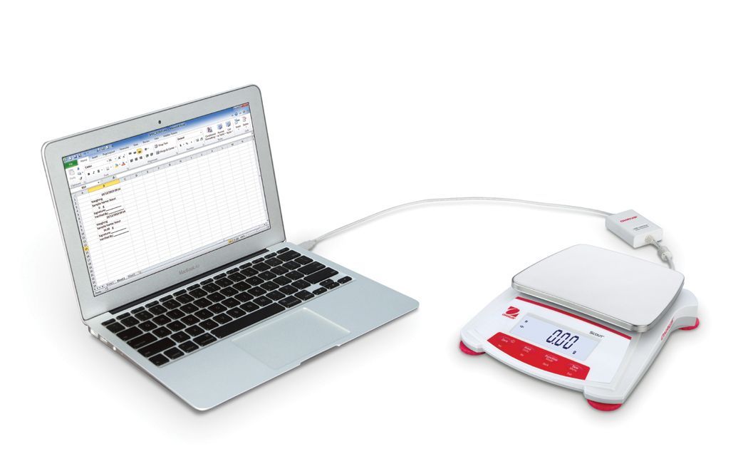 Ordinateur portable et balance