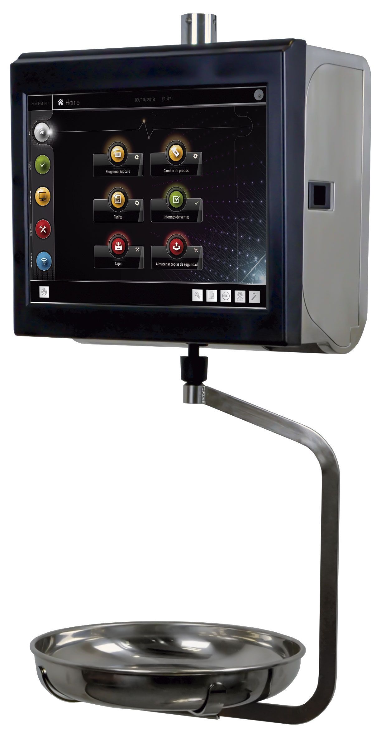 Balance noire avec écran tactile