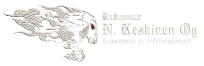 Rakennus N. Keskinen logo valkoinen